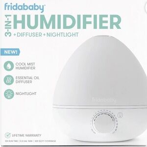 Fridababy White 3-in-1 Humidifier with Diffuser and Nightlight